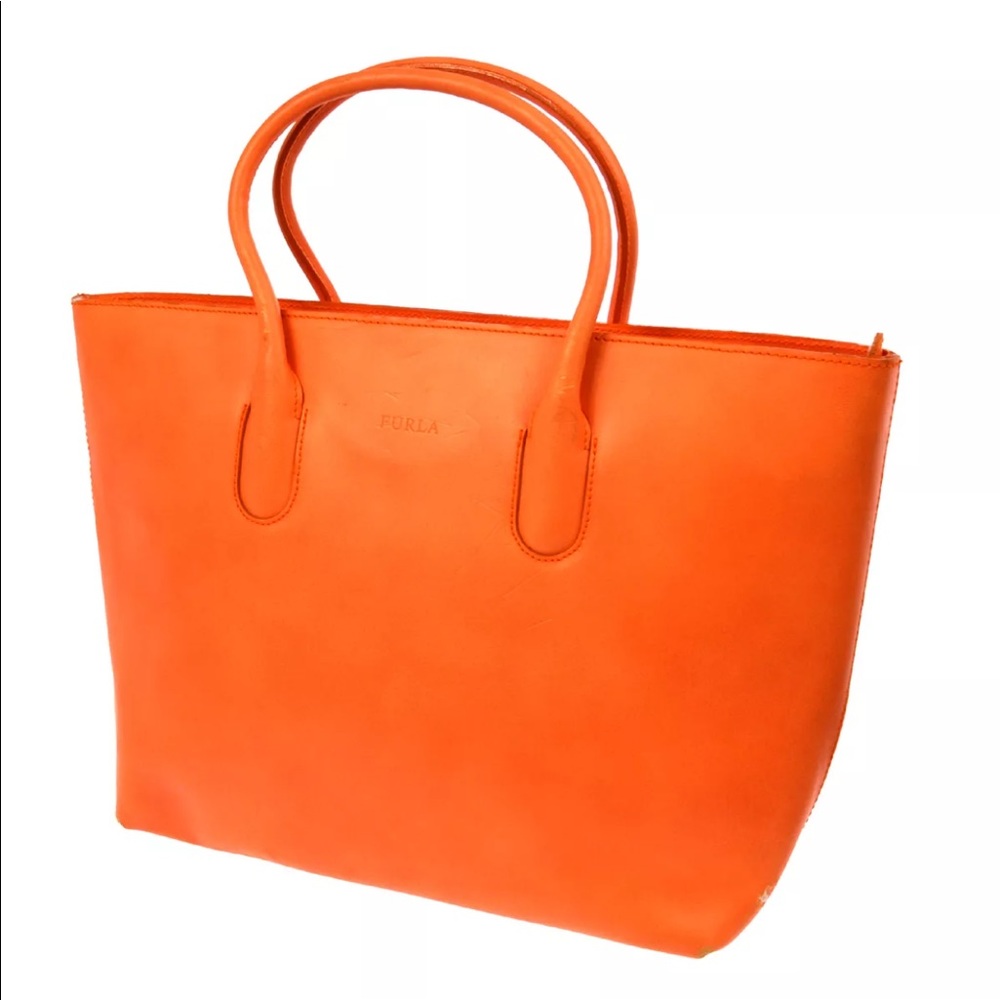 Authentic Furla Logo Hand Tote Bag