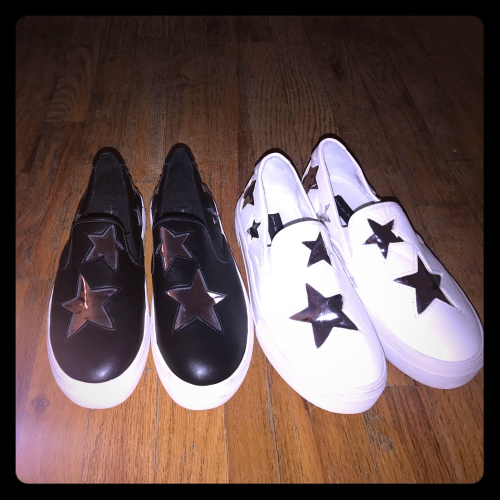 Steve Madden black and white star sneakers