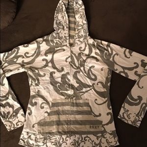 Roxy Reversible Zip-Up Hoodie. Floral Pattern!