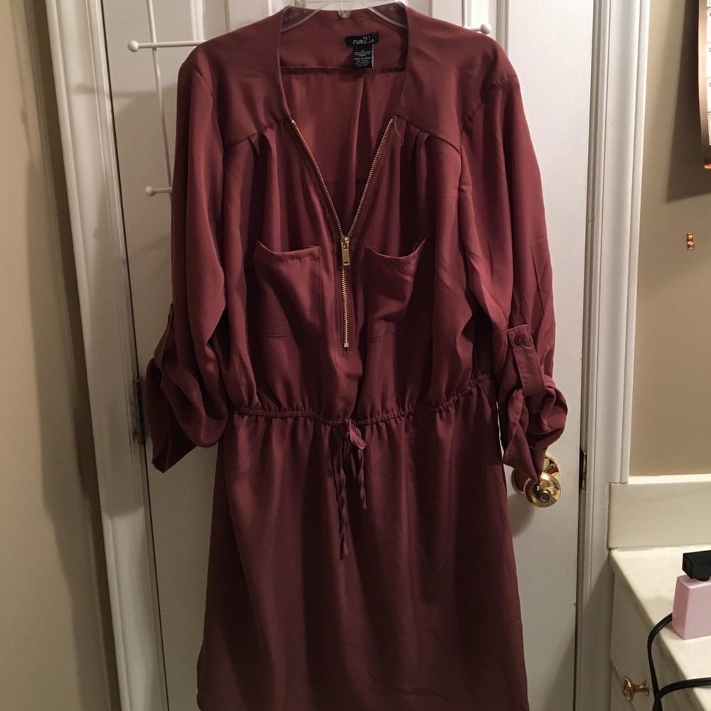 Mauve Rue 21 Zip Up Dress