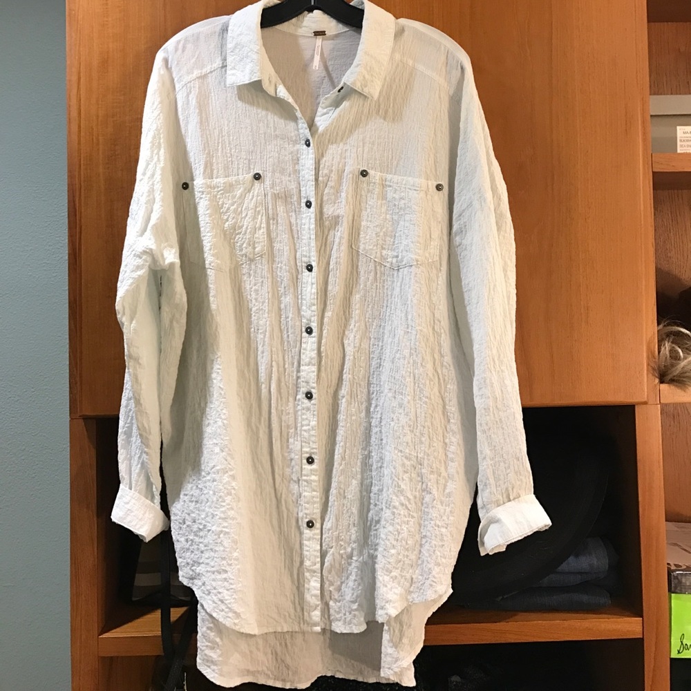 Free People oversized button up