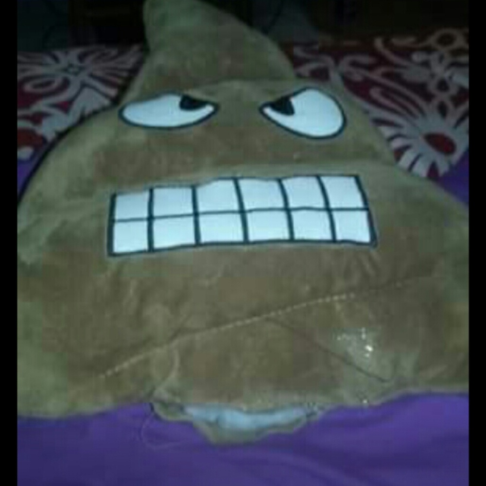 Poop emoji pillow