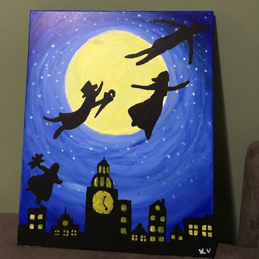 Peter Pan inspired "You can fly!" painting