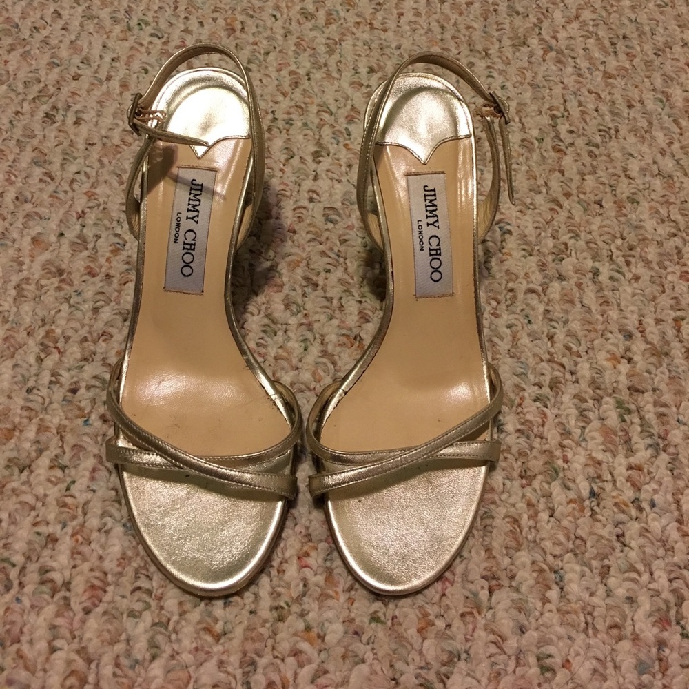 Jimmy Choos strapped sling backs sz37