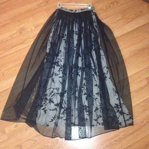 NWOT Dana Buchman luxe layered floral maxi skirt NWOT Dana Buchman luxe layered floral maxi skirt