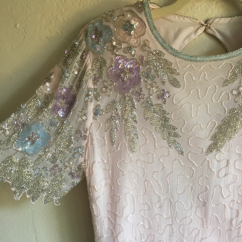 1980s Hand Beaded Dress