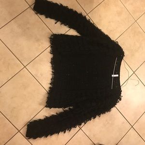 Faux fur cardigan