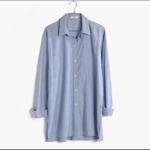 Madewell Street View Tunic Blue Stripped