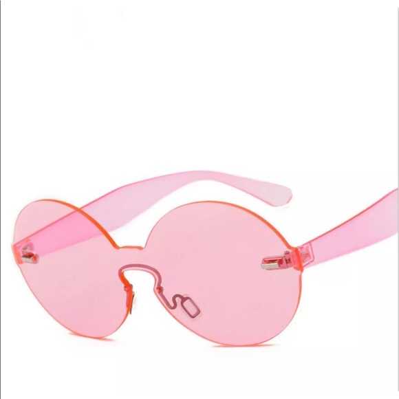 Pink barbie round sunglasses rave party club dance
