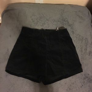 High wasted velvet  shorts