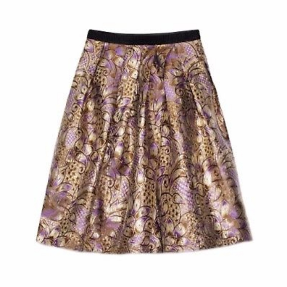Marni brocade purple metallic h&m skirt