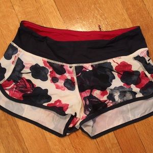 Lululemon flower patterned shorts