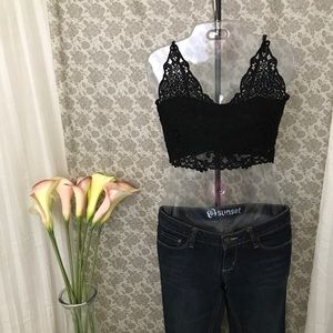 50% OFF❗️Black Lace Bralet with Zipper Back