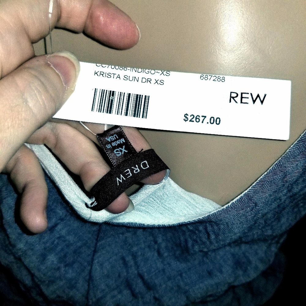 ๐DREW Indigo Belted Asymmetrical Krista Dress - Picture 7 of 7