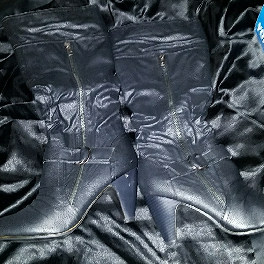 Black Knee High Boots