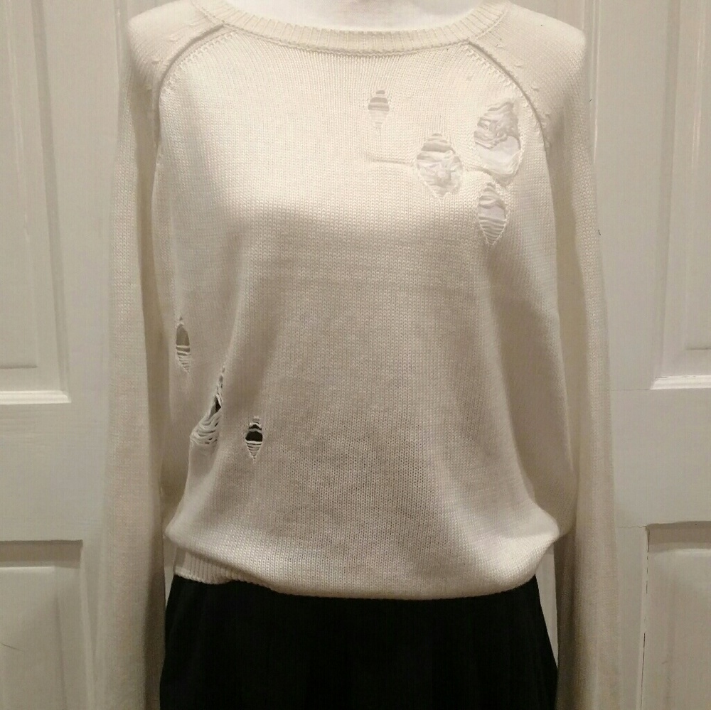 Forever 21 ripped knit sweater
