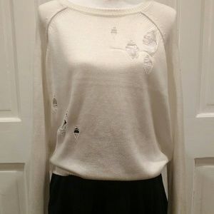 Forever 21 ripped knit sweater