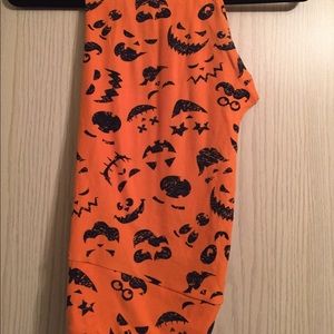 TC LuLaRoe Halloween 2016 leggings - orange