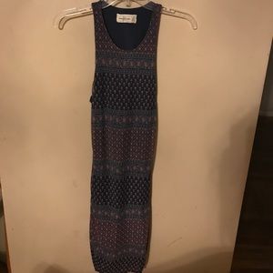 Abercrombie open back pattern dress