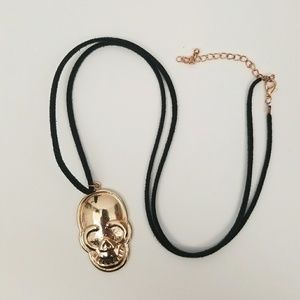 Long Skull Pendant Necklace
