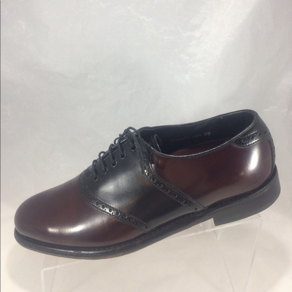 Florsheim two tone burgundy/black lace up shoes - Picture 1 of 8