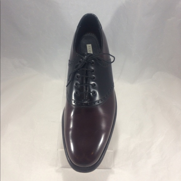 Florsheim two tone burgundy/black lace up shoes - Picture 2 of 8