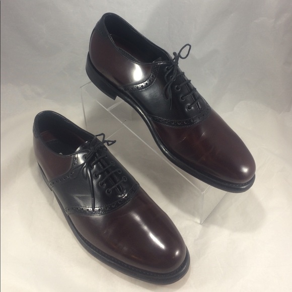Florsheim two tone burgundy/black lace up shoes - Picture 3 of 8