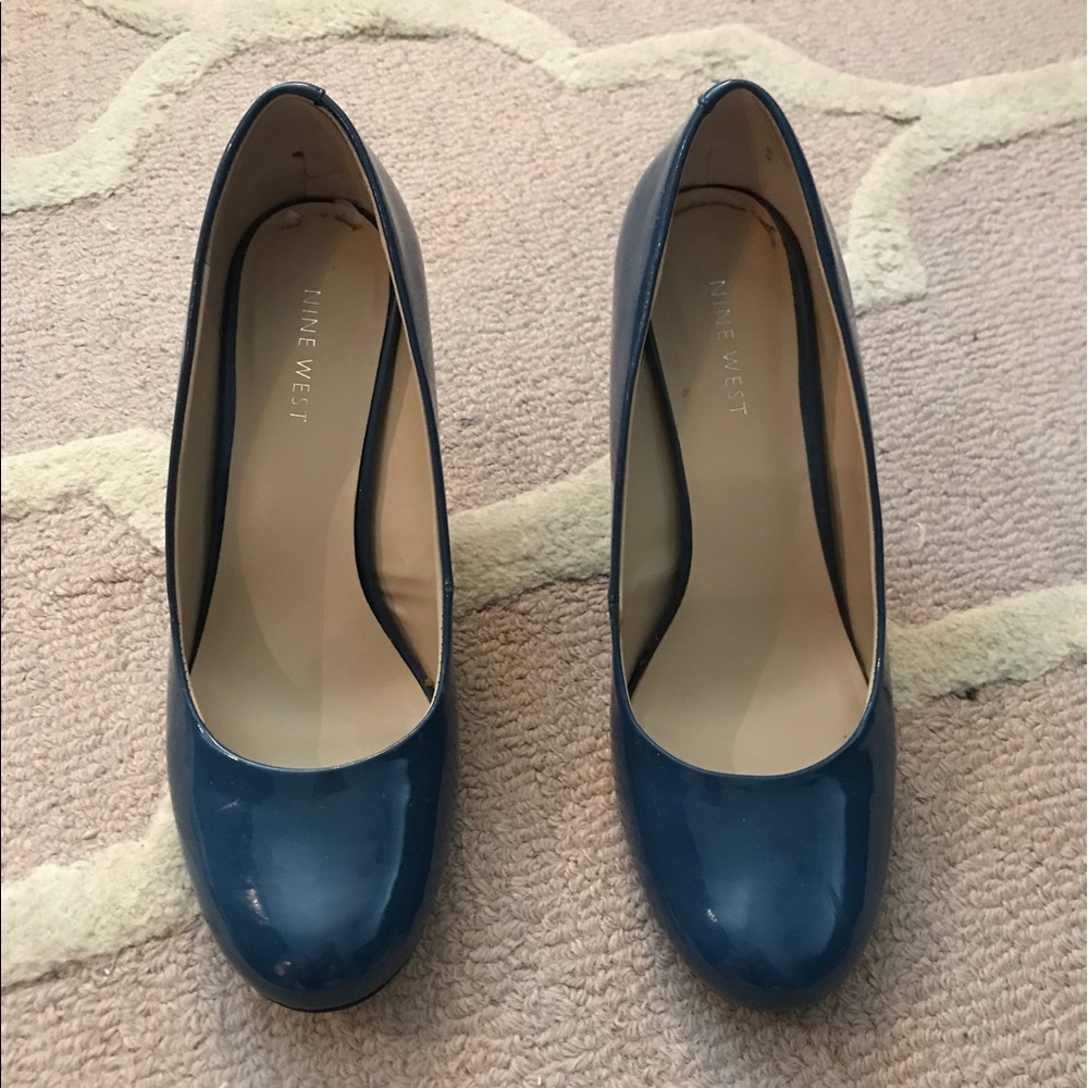Nine West blue heels