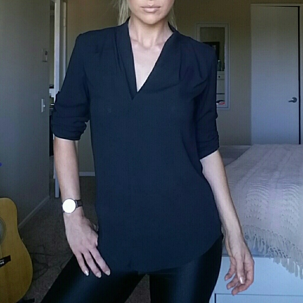 Mossimo Supply Co. High Low Tunic Top in Black