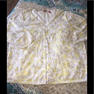 Valerie Stevens Floral Print Cardigan 3X Valerie Stevens Floral Print Cardigan 3X