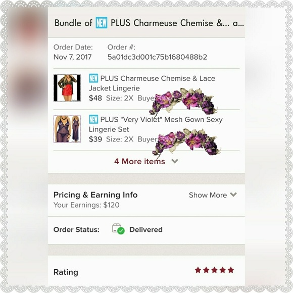 🆕 PLUS Charmeuse Chemise & Lace Jacket Lingerie R - Picture 3 of 6