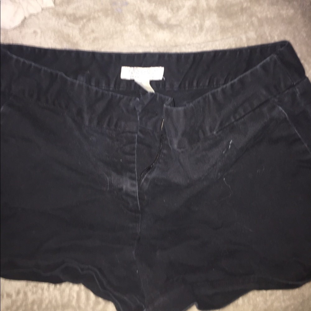 black shorts