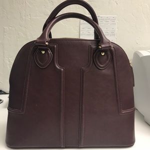 Oxblood Structured Satchel
