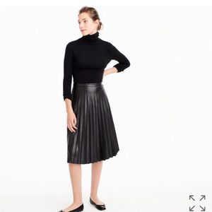J Crew Faux Leather Midi Skirt 00 J Crew Faux Leather Midi Skirt 00