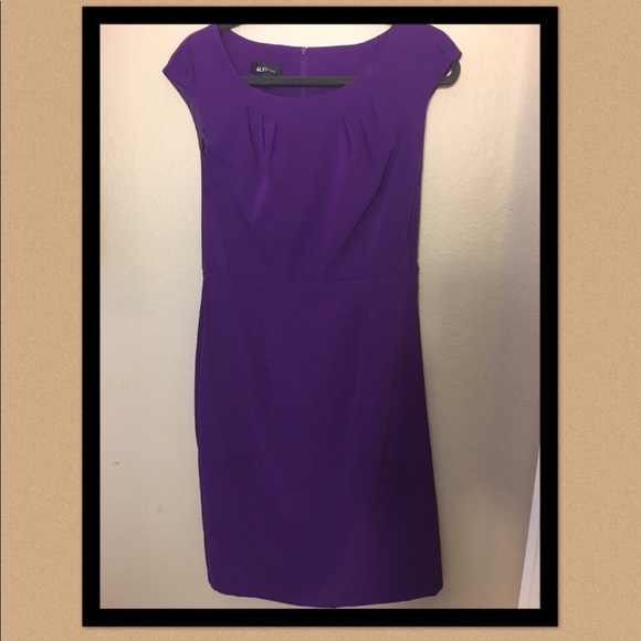 purple work dress