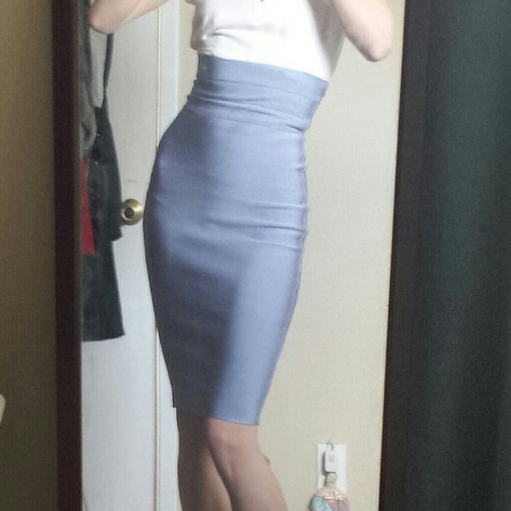 High waisted pencil skirt