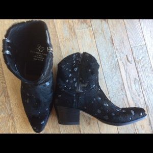 Donald J Pliner-Black hair calf booties 25th anniv