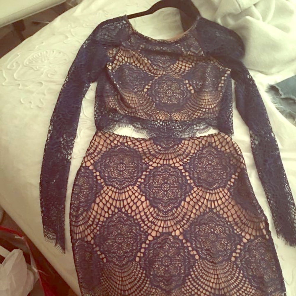 For Love and Lemons navy two piece