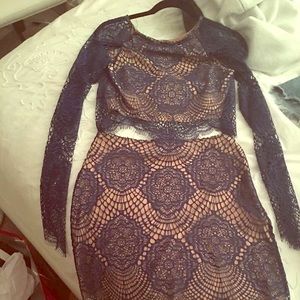 For Love and Lemons navy two piece