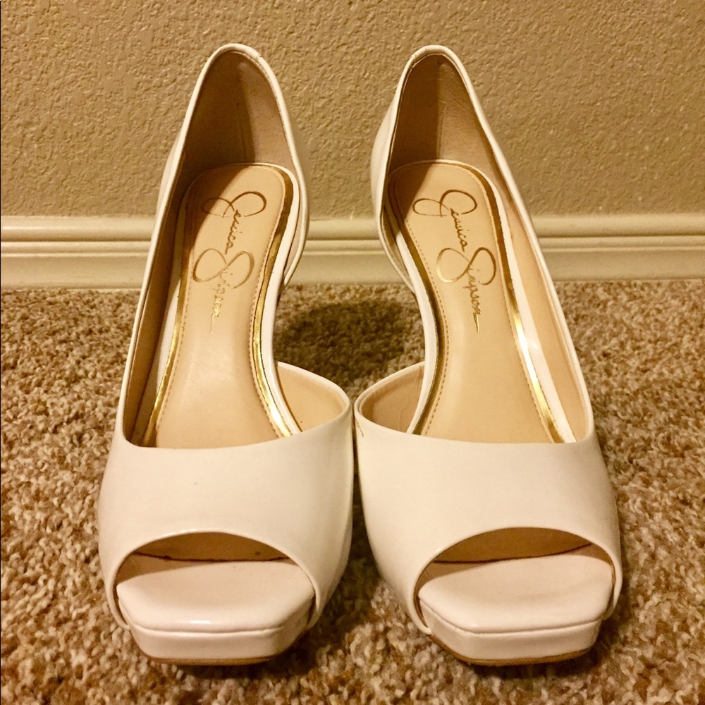 Jessica Simpson peep toe heels.