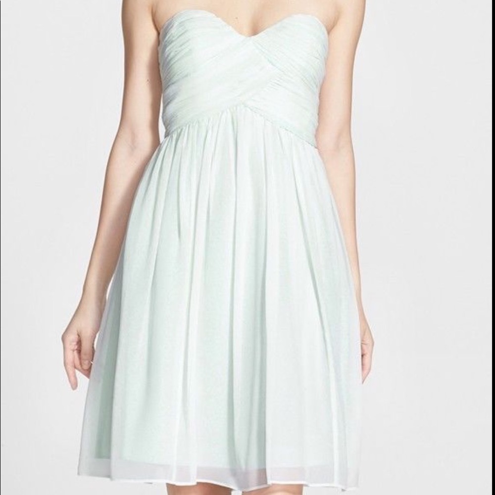 Morgan - strapless silk chiffon dress size 2 NEW