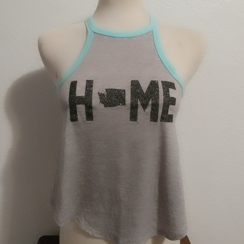 ❤NWT Gray HOME Washignton State Crop Top❤