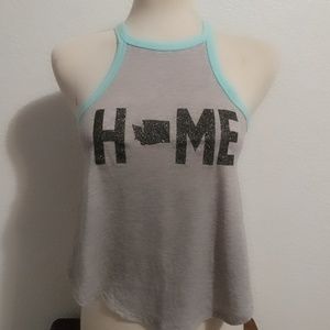 ❤NWT Gray HOME Washignton State Crop Top❤
