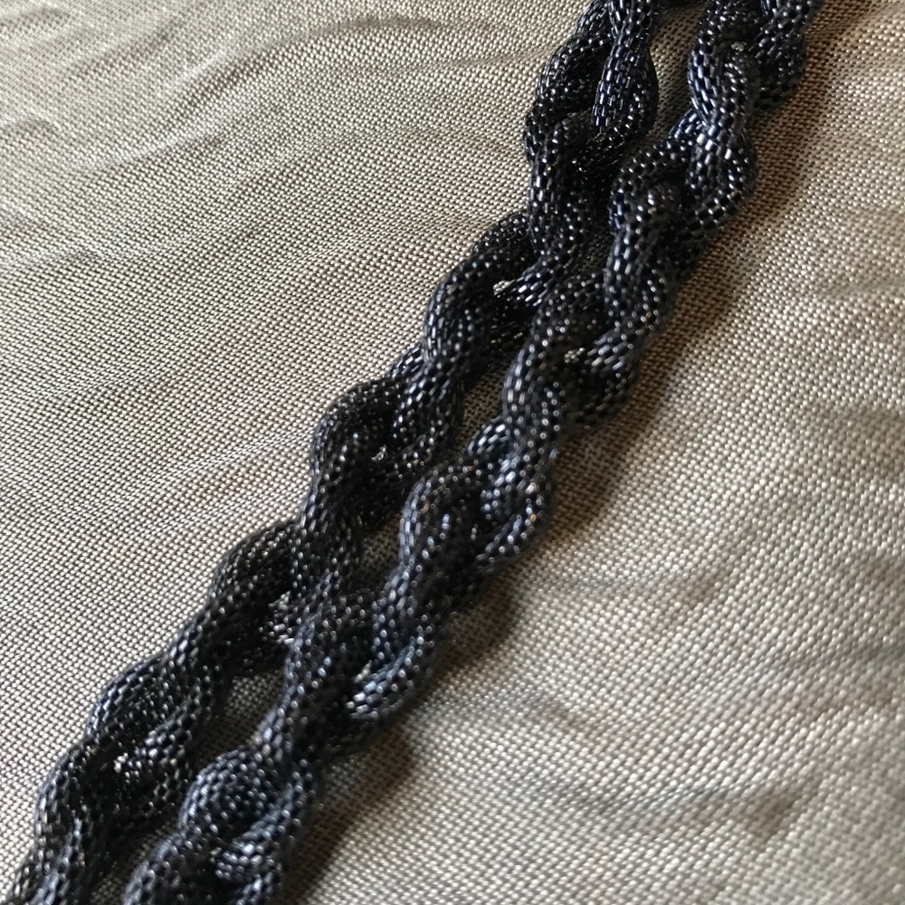 Charcoal metal necklace