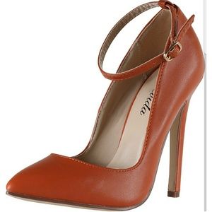 Stiletto Ankle Strap Pointed Toe Pumps