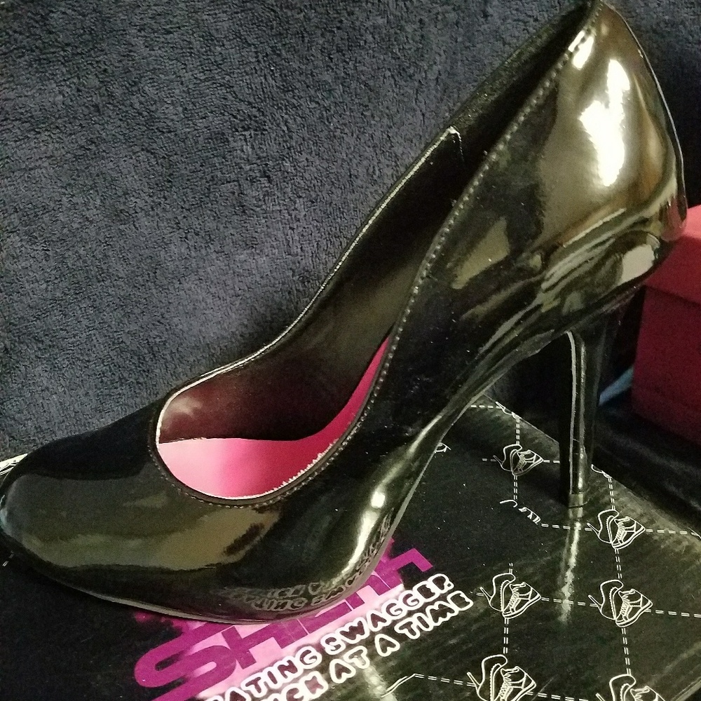 Black Patent Leather Heels