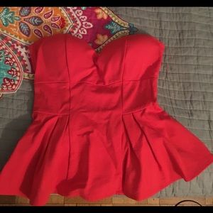 Orange peplum top