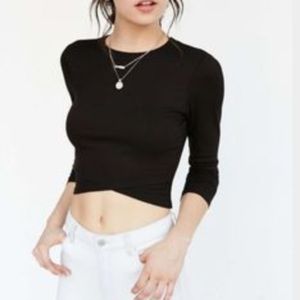 Urban Outfitters/Silence + Noise Black Ringer Top