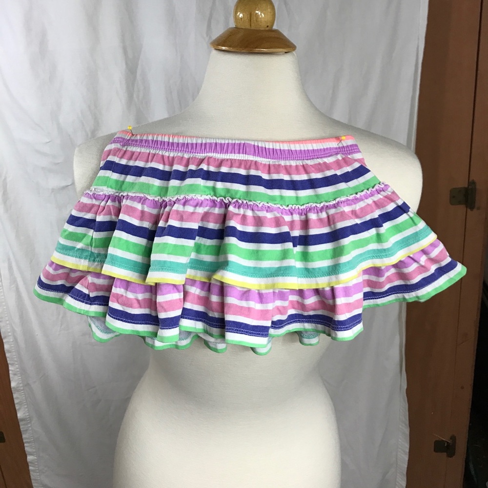 Circo striped girls ruffled  skirt