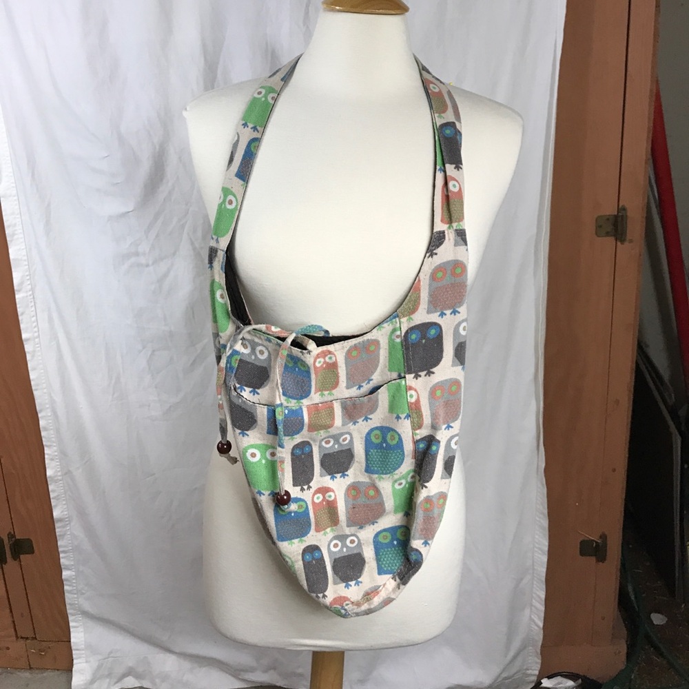 Canvas owl purse